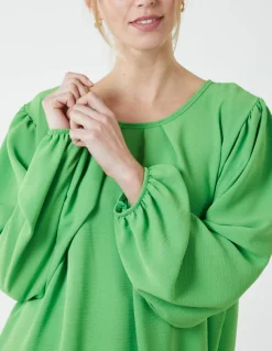Elasticated Blouson Hem Blouse