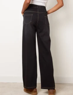 Elasticated Waist Jeans With Tie