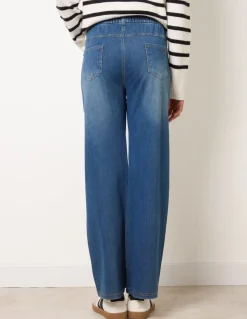 Elasticated Waist Jeans With Tie