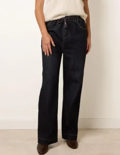 Elasticated Waist Jeans With Tie