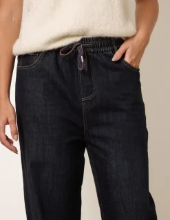 Elasticated Waist Jeans With Tie