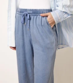 Elasticated Waist Wide Leg Jeans