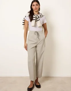 Elastic Waist Drawstring Trousers