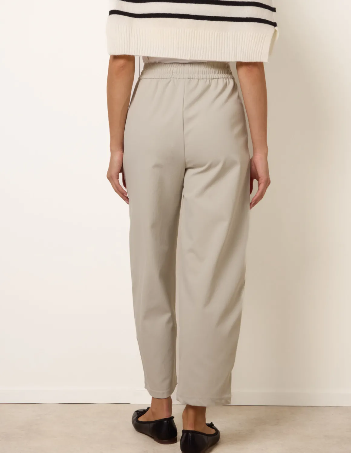 Elastic Waist Drawstring Trousers
