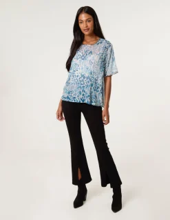 Embellished Chiffon Top