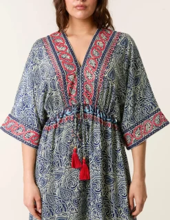 Embellished Kimono Dress