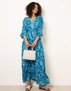 Embellished Kimono Style V Front Dress