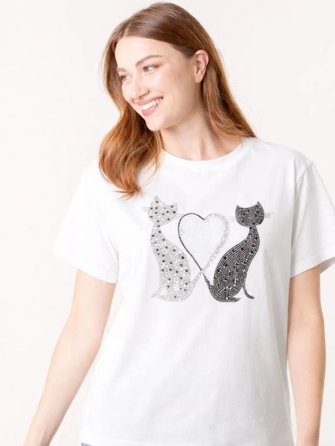 Embellished Love Cat T-Shirt
