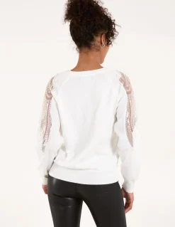 Embellished Sleeve Jumper