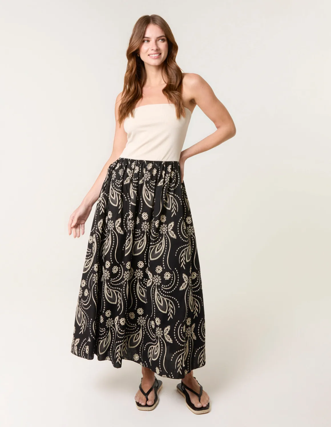 Embroidered Bandeau 2 In 1 Dress