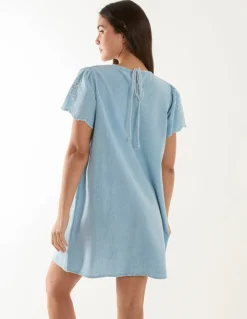 Embroidered Mini Dress