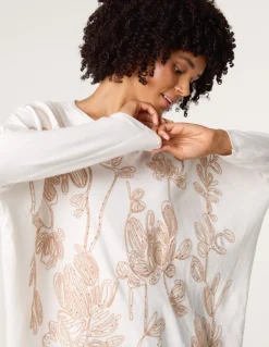 Embroidered Round Neck Jumper