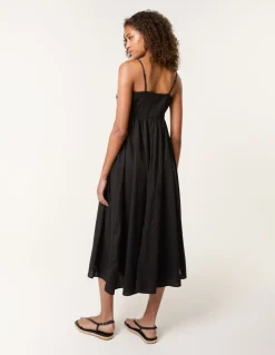 Embroidered Yoke Strappy Dress
