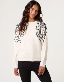 Embroidery Shoulder Detailing Jumper