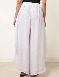 Extreme Wide Leg Linen Trousers