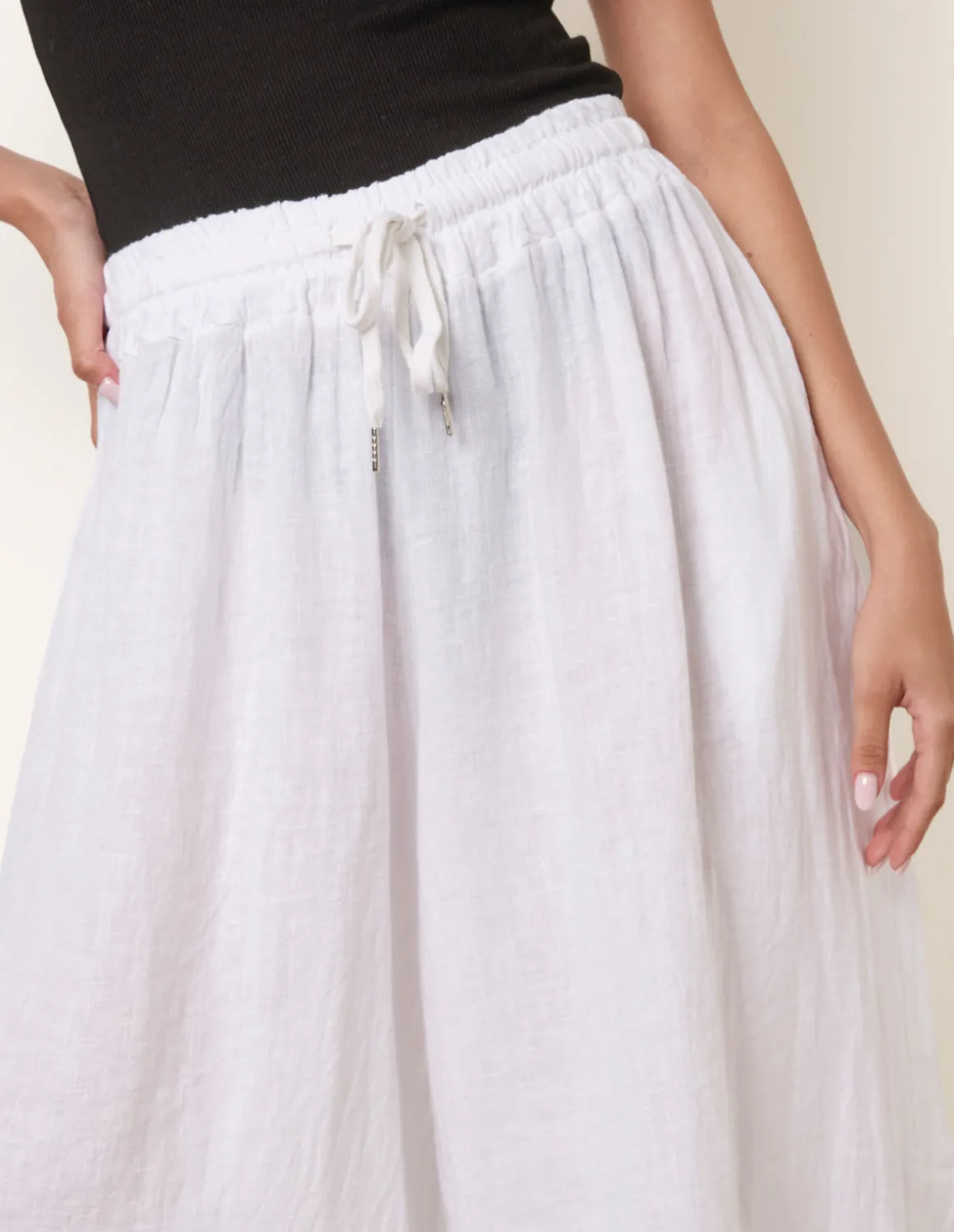 Extreme Wide Leg Linen Trousers