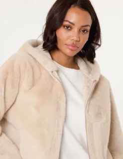 Faux Fur Hooded Jacket