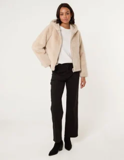 Faux Fur Hooded Jacket