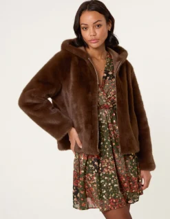 Faux Fur Hooded Jacket
