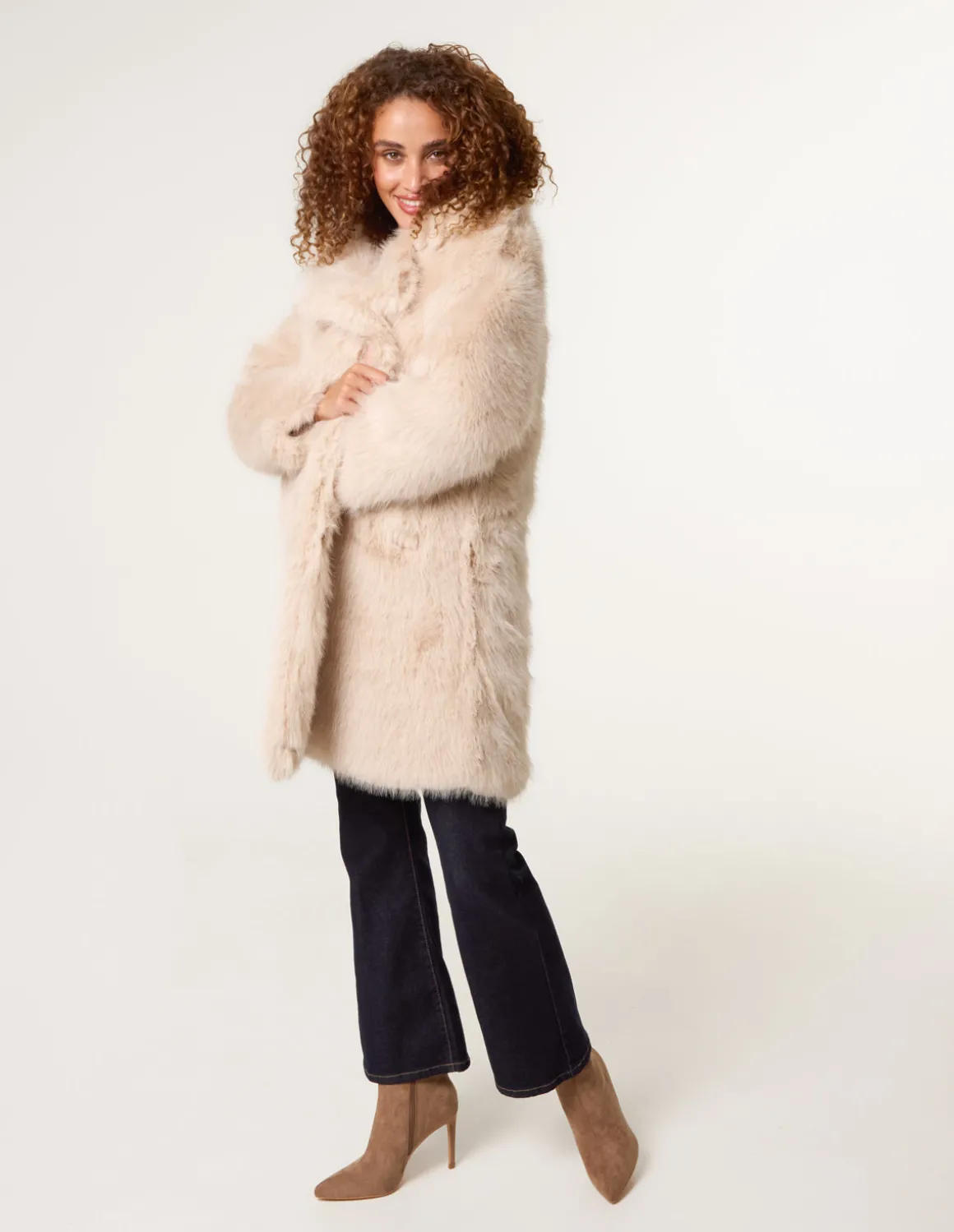 Faux Fur Long Coat