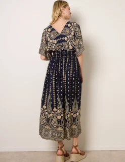 Floral Border Design Dress