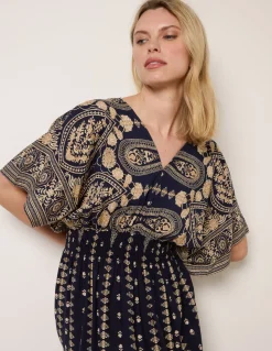 Floral Border Design Dress