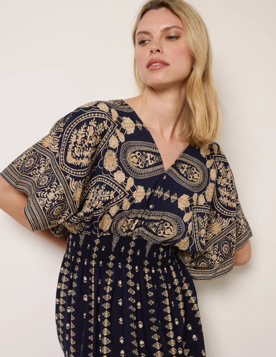 Floral Border Design Dress