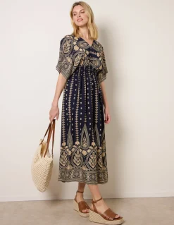 Floral Border Design Dress