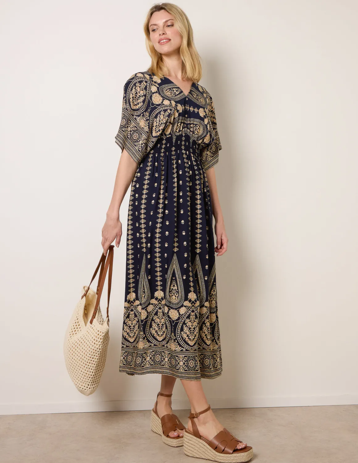 Floral Border Design Dress