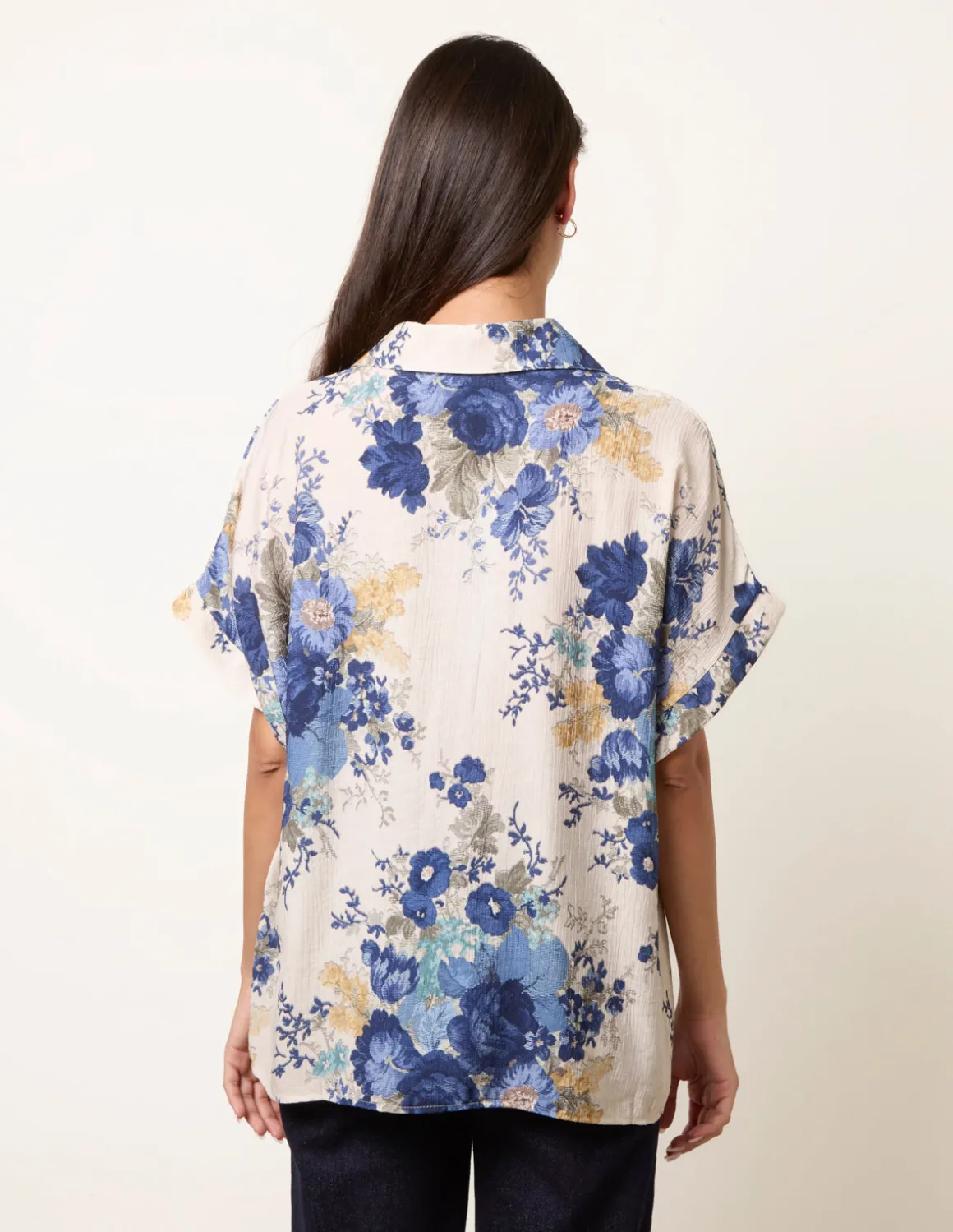 Floral Button Front Shirt