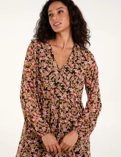 Floral Button Through Midi Dress