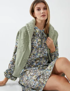 Floral Collar Neck Swing Dress