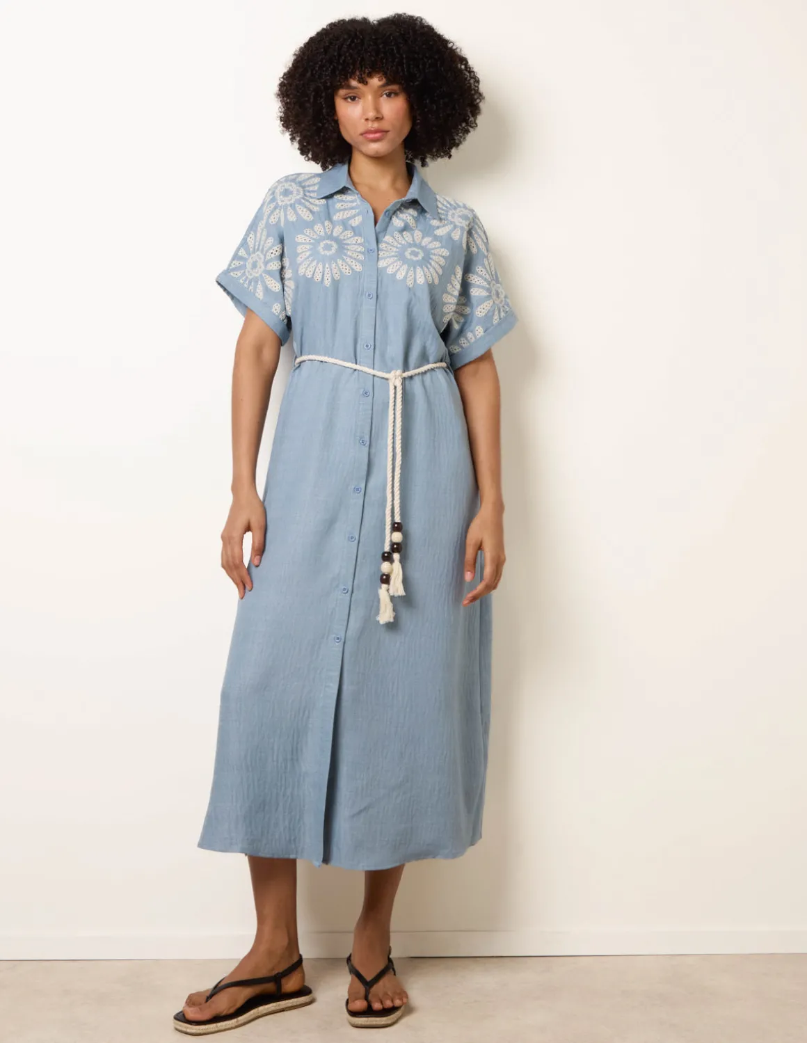 Floral Cutwork Embroidery Dress