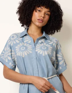 Floral Cutwork Embroidery Dress