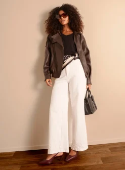 Floral Embroidered Detailed Flared Jeans
