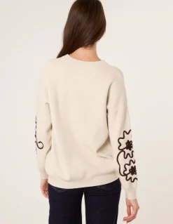 Floral Embroidery Detailed Jumper
