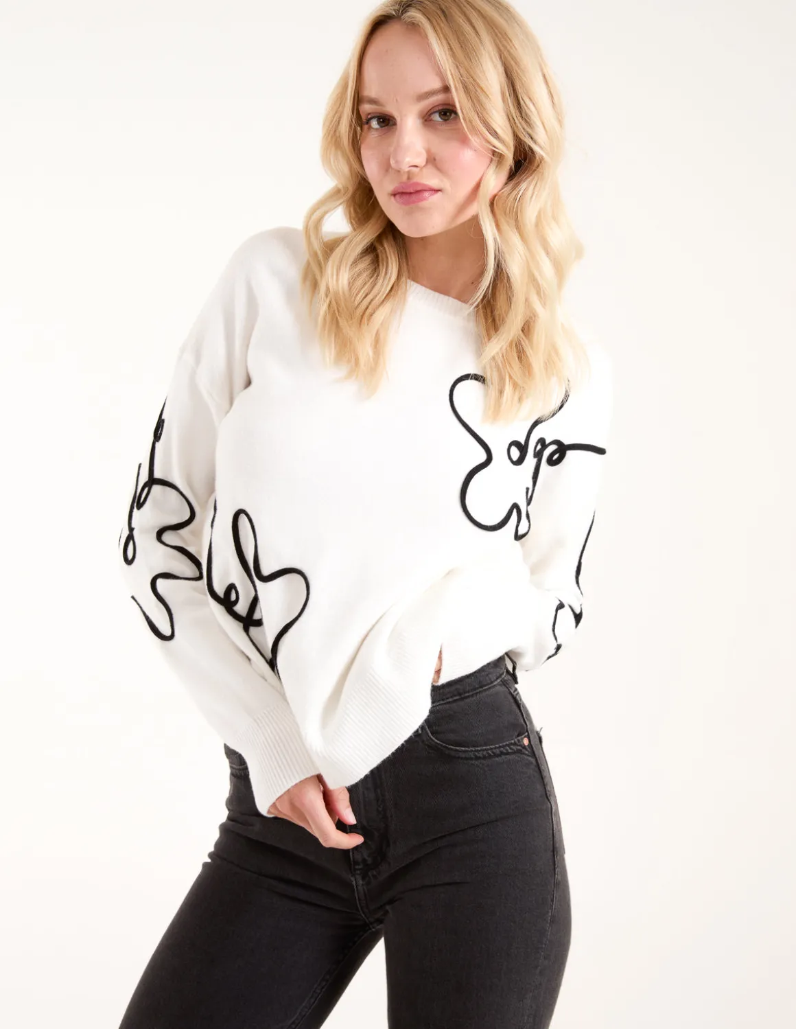 Floral Pattern Sweater