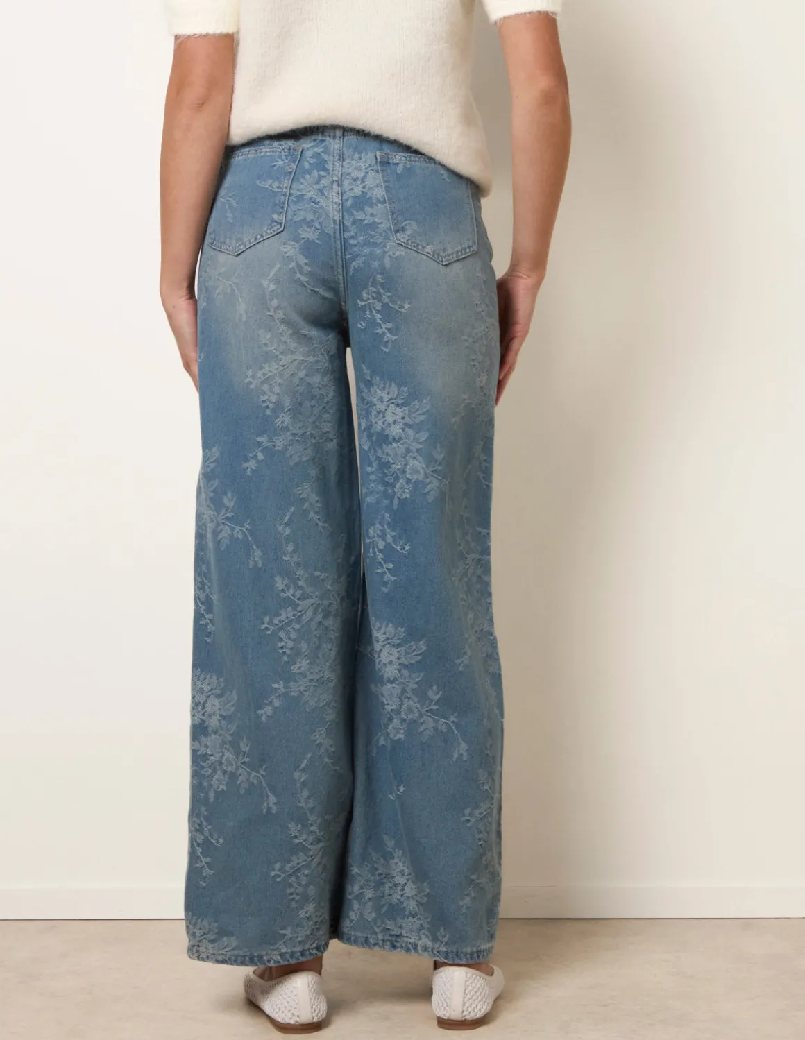 Floral Print Jeans