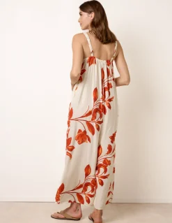 Floral Print Wide Leg Jumpsuit