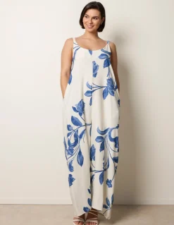Floral Print Wide Leg Jumpsuit