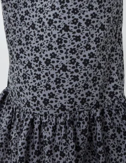 Floral Tiered Midi Skirt