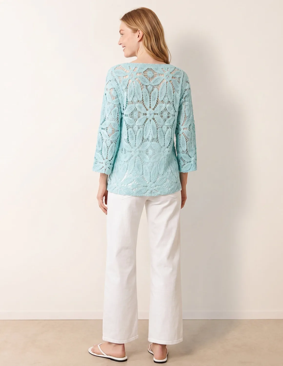 Flower Crochet Long Sleeve Top