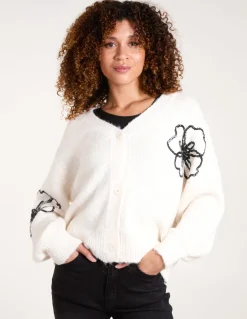 Flower Embroidery Cardigan