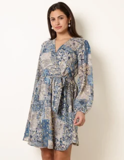 Foil Patchwork Mini Dress