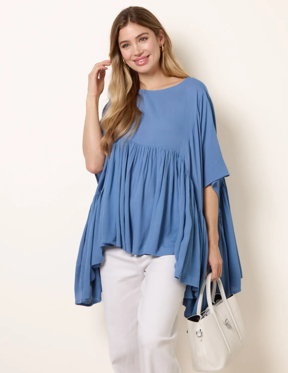 Gathered Oversized Top