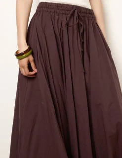Gathered Panel Maxi Skirt