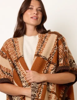 Geometric Patchwork Poncho