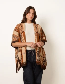 Geometric Patchwork Poncho
