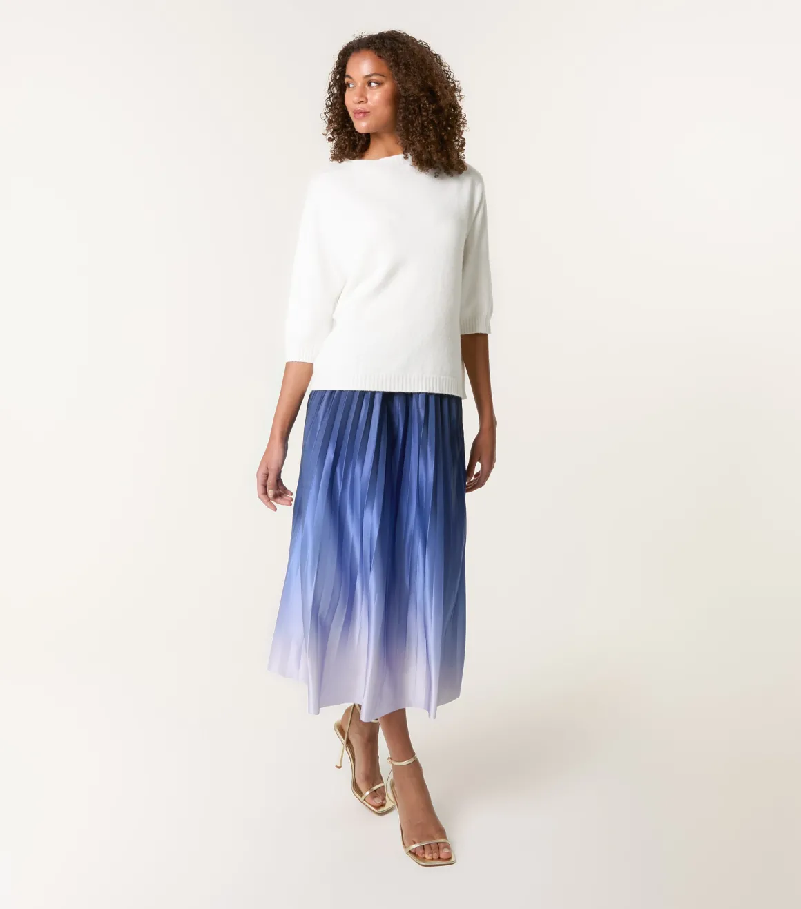 Gradient Colour Pleated Skirt