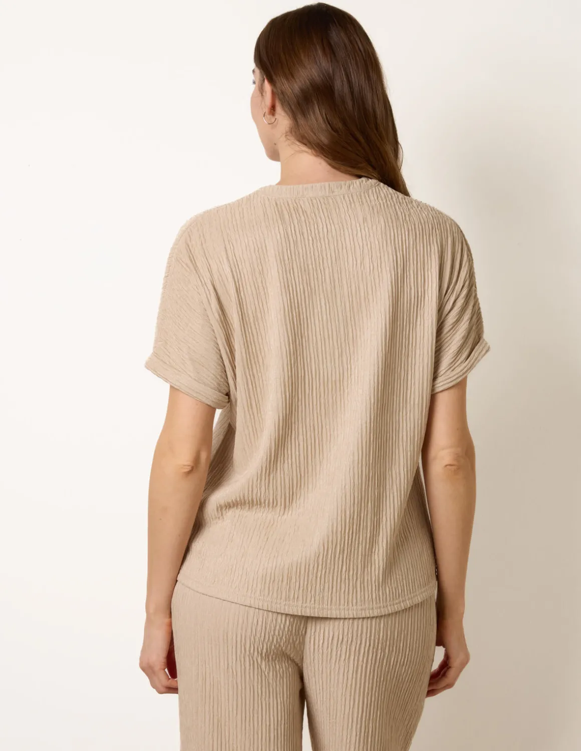 Grandad Collar Oversized Top